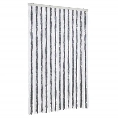 Produktbild von vidaXL Insektenschutz-Vorhang Grau und Weiß 118x220 cm Chenille