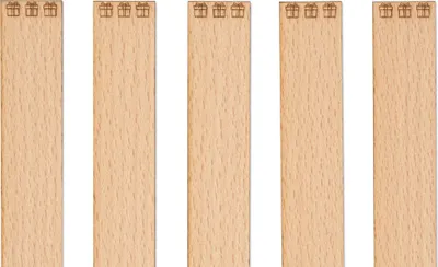 Obrázek produktu pro Dřevěné knoty s gravírováním – tip na dárek, 100 x 20 x 1 mm, 5 kusů