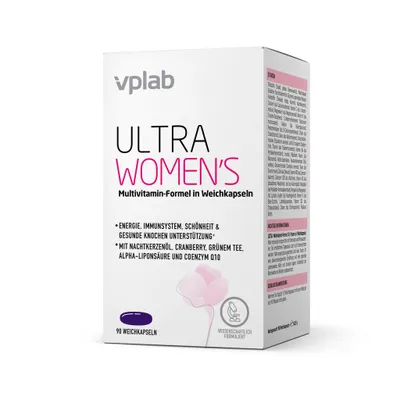 Produktbild von VPLab Multivitamin für Frauen 90 Weichkapseln Energie Immunsystem Vitamine und Zink