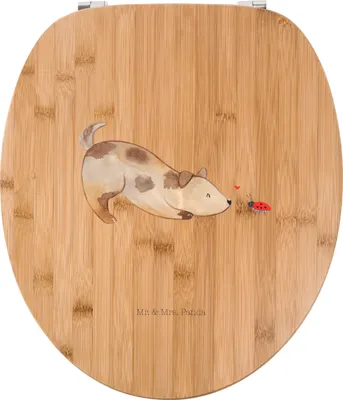 Produktbild von Mr. & Mrs. Panda WC Brille Hund Marienkäfer - Transparent - Geschenk, klo deckel, Neugierig, Hunde, Klo-Deckel, Sitz, Mischlinghund, Mischlingshund, WC-Sitz, Sprüche