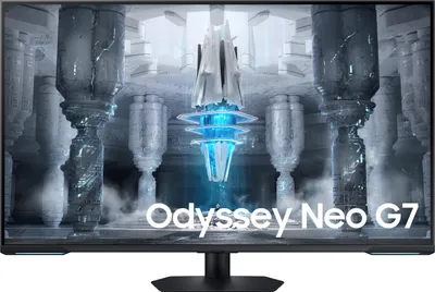 Immagine prodotto di Monitor Samsung LS43CG700, 43" Odyssey Neo G7 GAMING, VA, 144 Hz, Smart, 3840 x 2160, 400 cd/m2, connettività display, HDMI, hub USB, bianco e nero