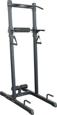 Produktbild von Sporttrend 24® Power Tower bis 200KG belastbar | Power Cage Klimmzugstange Dip Station Sit Up Bauchtrainingsschlaufen