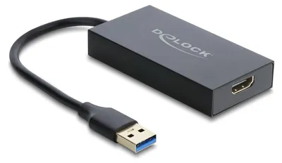 Produktbild von Delock Adapter USB Typ-A Stecker zu HDMI Buchse 4K