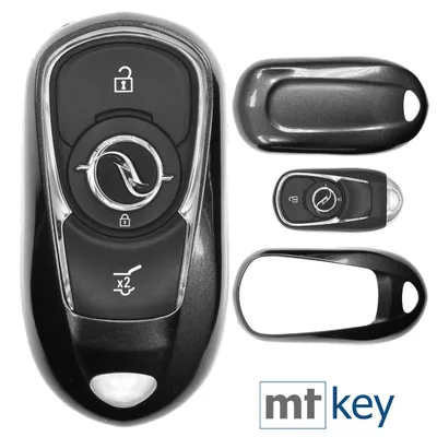Immagine prodotto di Coperchio di plastica per chiavi dell'auto Coperchio di protezione in plastica ABS Grigio compatibile con Opel Astra K Corsa E Zafira Insignia B KEYLESS SMARTKEY