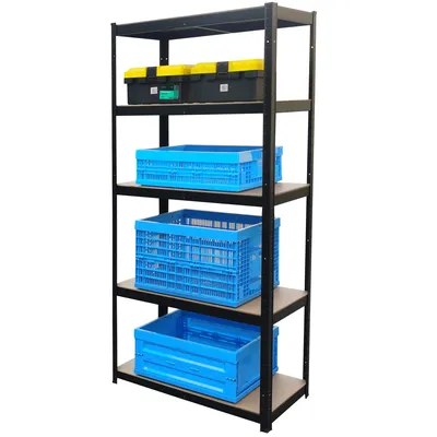 Produktbild von Herzberg HG-8027BLK: Schwarz Beschichtetes Lagerregal