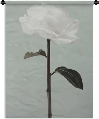 Produktbild von MuchoWow® Wandteppich Wandbehang Blumen - Rose - Grün - Weiß - Stilleben 120x160 cm Tapisserie Dekoration Wandtuch - Wohnzimmer - Moderne