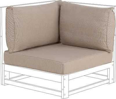 Produktbild von BELIANI Ersatzbezüge Taupe aus Stoff 3-teilig mit Reißverschlüssen Modern Outdoor Rücken- und Sitzkissenbezüge für Gartenmöbel Gartensessel Loungemöbel