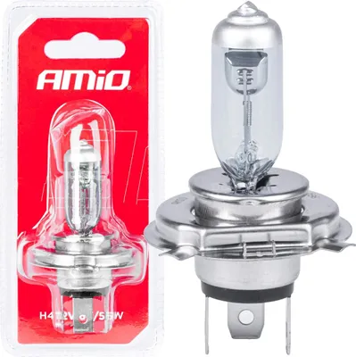 Immagine prodotto di Lampadina alogena H4 12V 60/55W AMIO-03361 confezione singola in blister