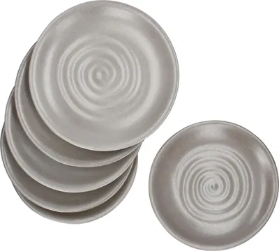 Zdjęcie produktu dla CLAY GRAU Zestaw 6 talerzy obiadowych Ø27,5 cm Kamionka szara Duże talerze obiadowe