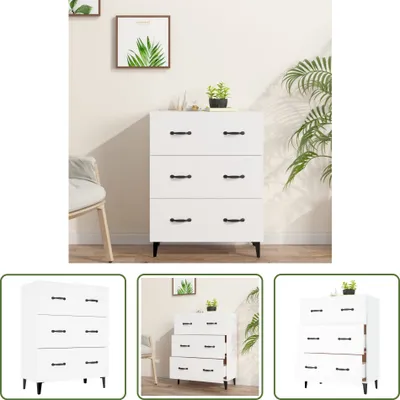 Produktbild von The Living Store Sideboard Weiß 69,5x34x90 cm Holzwerkstoff