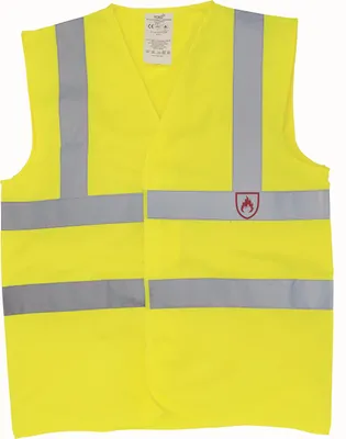 Produktbild von Yoko Flammenhemmende Weste ohne Ärmel in Warnfarbe