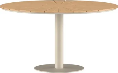 Image de Croft table de jardin Ø120cm beige.