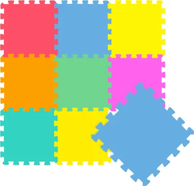 Produktbild von 9 Teile Baby Kinder Puzzlematte ab Null - 30x30 Puzzle Spielmatte Krabbelmatte