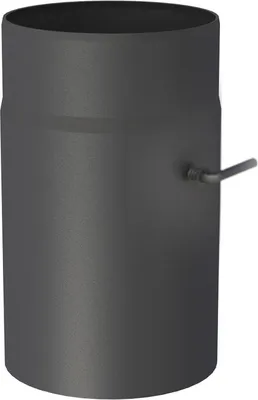 Produktbild von Ø 150 mm Ofenrohr 25 cm - mit Drosselklappe - schwarz