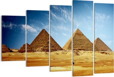 Produktbild von Bild auf Leinwand - Leinwandbild - Pyramide Wüste Sand - 150x100cm - Wand Bild - Wanddeko - Leinwanddruck - Bilder - Kunstdruck - Wanddekoration - Leinwand bilder - Wandkunst - EG150x100-0211