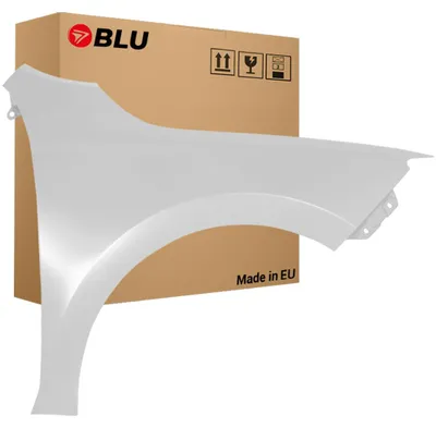Obrázek produktu pro BLU Blatník náhrada pro Škoda Rapid LF9E Pravý Bílý CandyWeiss bez otvoru pro blinkr | 2012-2019 | Přední | Lakovaný | Připravený k montáži
