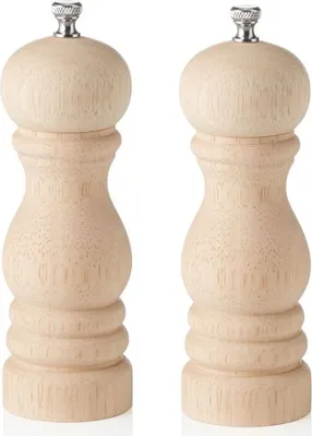 Produktbild von Salzmühle und Pfeffermühle natur lackiert, 15 cm, Holz, Classic Mill 2 tlg. Set