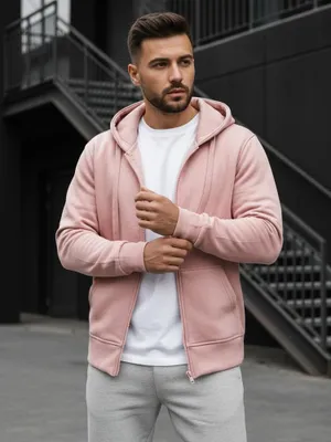 Obrázek produktu pro Dstreet Pánská mikina na zip Cibor růžová M