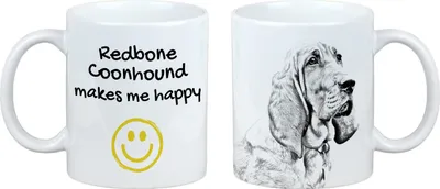 Immagine prodotto di Redbone Coonhound - Tazza con cane, tazza allegra per gli amanti dei cani, regalo personalizzato del marchio Art-Dog