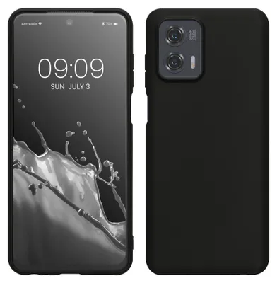 Produktbild von kwmobile Handyhülle für Motorola Moto G73 5G Hülle - TPU Case - Kabelloses Laden - Schutzhülle Cover in Schwarz matt