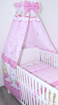 Produktbild von Vollstoff Himmel für Baby Bett Vollstoffhimmel Betthimmel 03. Sweet Rosa
