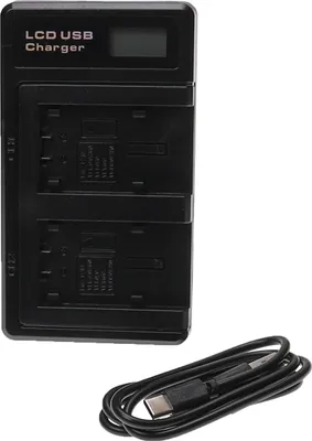 Produktbild von vhbw Dual USB-C Ladegerät kompatibel mit Panasonic HDC-SD60, HDC-SD40, HC-V707, HDC-HS80, HDC-HS60, HDC-SD66 Kamera - Ladeschale + USB-C Kabel