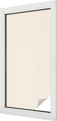 Produktbild von Buntglas Fensterfolie – 100x50 cm – Stained-Glass Design – blickdichte dekorative Sichtschutzfolie – selbstklebend, UV-Schutz – Beigeton