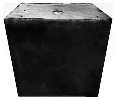 Produktbild von IBC Abdeckung UV-Schutz Gewebe mit Klettverschluss in Schwarz für 600l IBC (120x80x100cm)