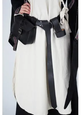 Produktbild von Ringgürtel aus robustem Leder Schwarz 190 cm