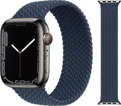 Produktbild von Original Apple Braided Solo Loop Armband 42/44/45mm Größe 7 Abyss Blue