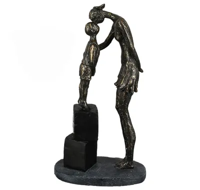 Zdjęcie produktu dla Casablanca Skulptur, "Mum and Child", Familienmotiv, Kunstharz, bronzefarben, , L. 8 cm, B. 15 cm, H. 28 cm 89360 /Abverkauf nur solange Vorrat reicht