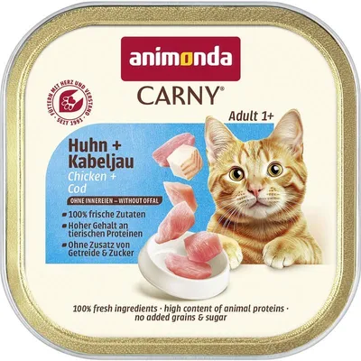 Imagen del producto de ANIMONDA CARNY karma húmeda para gato, sabor a pollo, con arenque, 85g