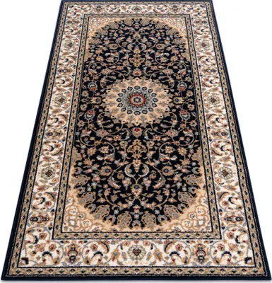 Immagine prodotto di Tappeto in lana NAIN Rosone, telaio 7177/51011 beige / nero nero 80x150 cm