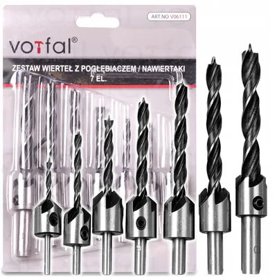 Produktbild von Vorfal 7-teiliges Holzbohrer-Set mit Senker