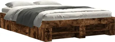 Produktbild von vidaXL Bettgestell ohne Matratze Räuchereiche 140x190 cm Holzwerkstoff