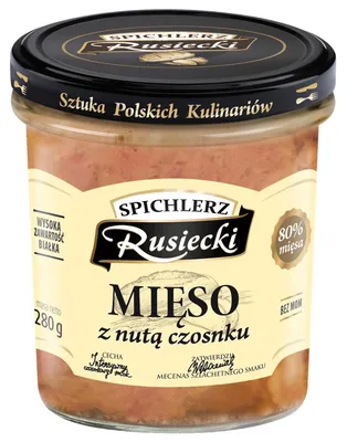 Zdjęcie produktu dla Spichlerz Rusiecki Mięso z nutą czosnku 280g