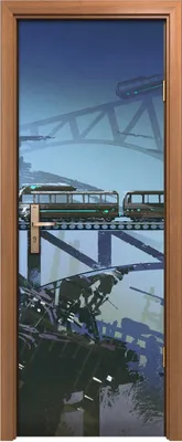 Produktbild von Türposter 70x200 cm Türaufkleber Türtapete Türfolie Klebefolie Futuristischen Zuges auf Eisenbahn