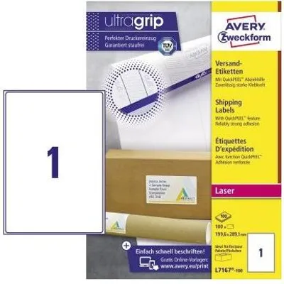 Produktbild von Avery L7167-100, 28,91 cm, 19,96 cm