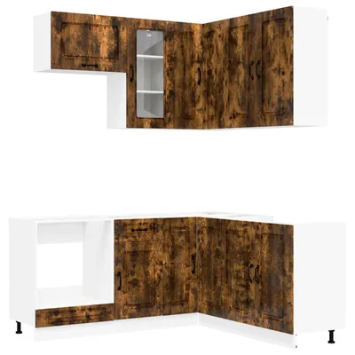 Productafbeelding van vidaXL Keukenelement KALMAR, 8 stuks, gerookt eikenhout, houtvezel