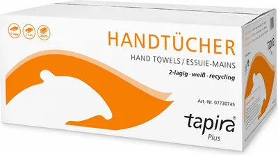 Obrázek produktu pro tapira Papierhandtuch Plus 07730743 2lg. V-Falz weiß 3.990St.