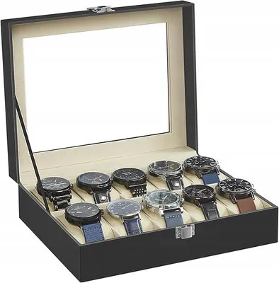 Produktbild von Uhrenbox Organizer Etui für 10 Uhren Geschenk Vitrine