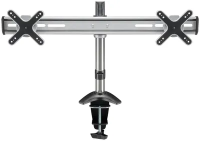 Produktbild von Goobay 69296 ScreenFlex Twin, Schwarz-Silber - Tischhalter für 2 Monitore bis 58 cm (23'')