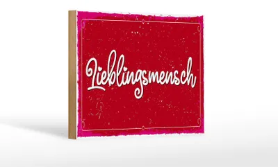 Produktbild von Holzschild Spruch 18x12 cm Lieblingsmensch Dekoration