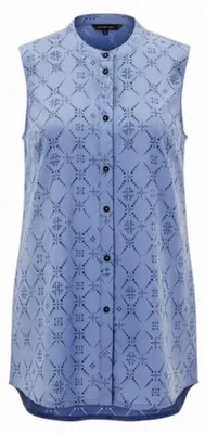 Produktbild von Jack Wolfskin Sonora Maori Shirt Damen Bluse ärmellos AOP Blau Größe S