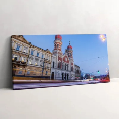 Produktbild von Große Synagoge in Pilzno – Leinwandbild Wandbild – 120x60 cm – Leinwandbilder – Wandbilder – Schlafzimmer – Flur