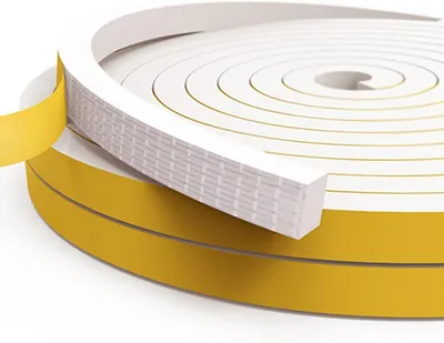 Produktbild von Dichtung 6 mm x 10 m, selbstklebendes Schaumstoffband, Türabdichtung, weiß