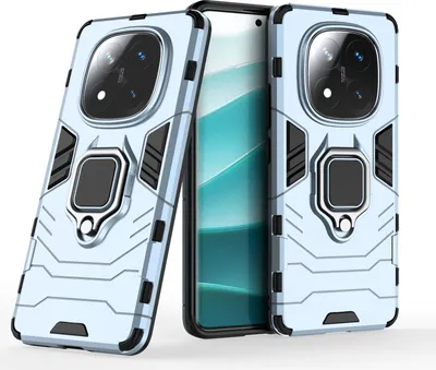 Produktbild von Hülle für Xiaomi Redmi Note 14 Pro+ Handyhülle Drehbar Ringhalter Magnet Bumper Case in Türkis
