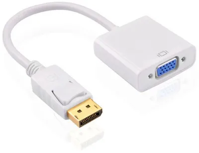 Productafbeelding van DisplayPort naar VGA – DisplayPort-kabel – VGA-kabel – Monitor aansluiten – Wit – 1 stuk – CHPN