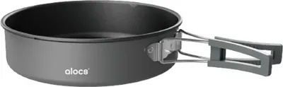 Produktbild von 8-Zoll-Camping-Bratpfanne, Aluminiumlegierung, Camping-Kochgeschirr mit Klappgriff fš¹r Camping, Picknick, Wandern