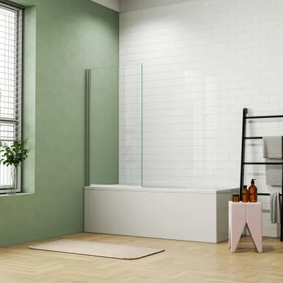 Produktbild von AICA Badewannenaufsatz 80cmx140cm Faltwand 6mm ESG-glas Badewannenfaltwand Duschwand Badewanne Duschabtrennung